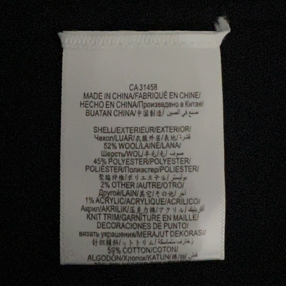 NET BCBGMAXAZRIA BLACK RYAN WOOL BLEND TRENCH COAT SZ XXSMALL - Picture 11 of 11